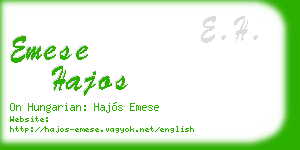emese hajos business card
